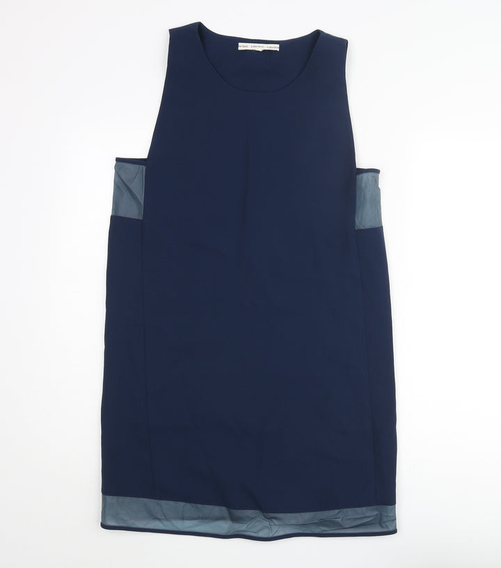 & Other Stories Womens Blue Polyester Shift Size 10 Round Neck Pullover