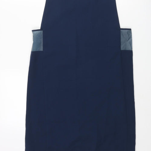 & Other Stories Womens Blue Polyester Shift Size 10 Round Neck Pullover