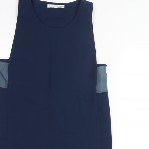 & Other Stories Womens Blue Polyester Shift Size 10 Round Neck Pullover