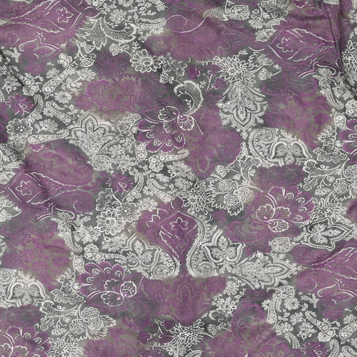 Damart Womens Purple Paisley Polyester Basic Blouse Size 18 Collared