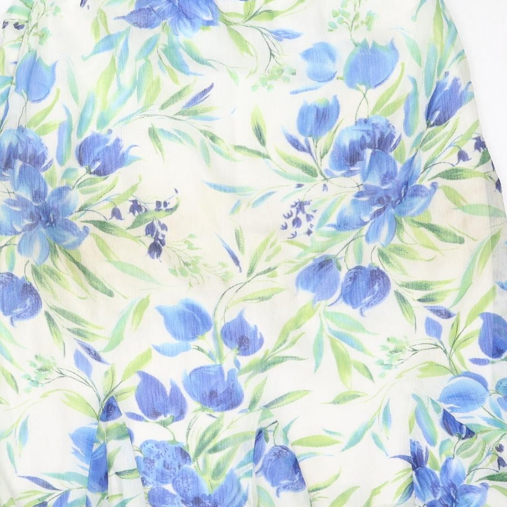 Dressbarn Womens Multicoloured Floral Polyester Trumpet Skirt Size 8 Zip