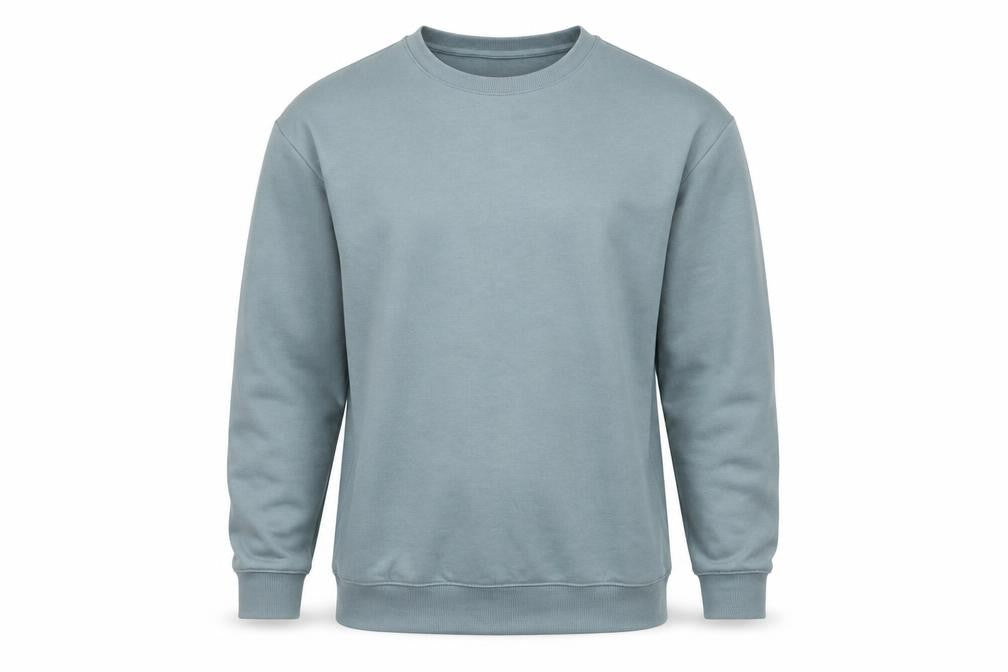 Front view of H&M boys’ green cotton pullover sweatshirt, size S, pullover