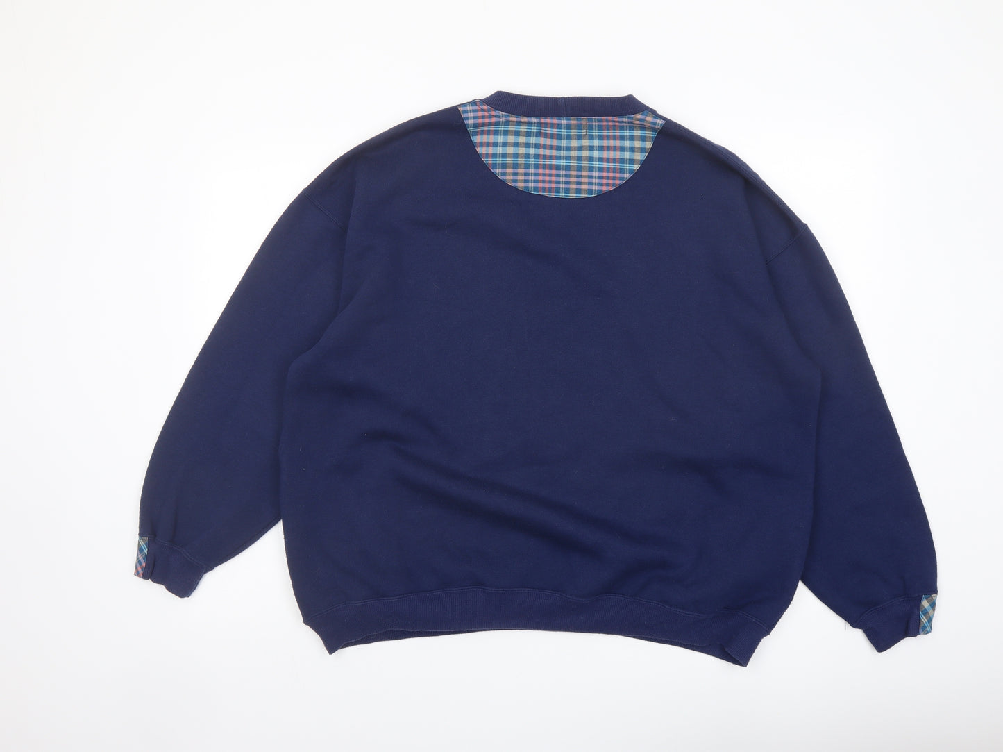 Allice Collins Womens Blue Polyester Pullover Sweatshirt Size L Pullover