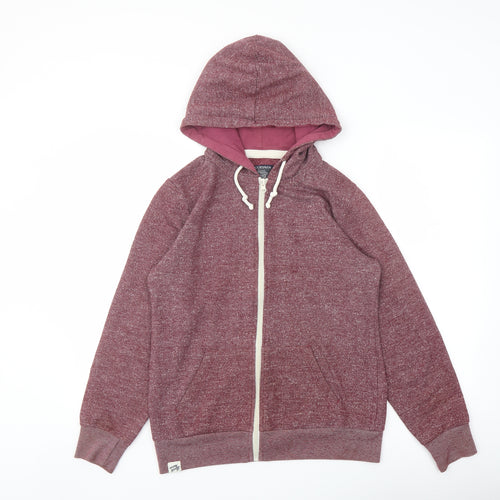 Brookhaven Womens Purple Polyester Full Zip Hoodie Size 10 Zip