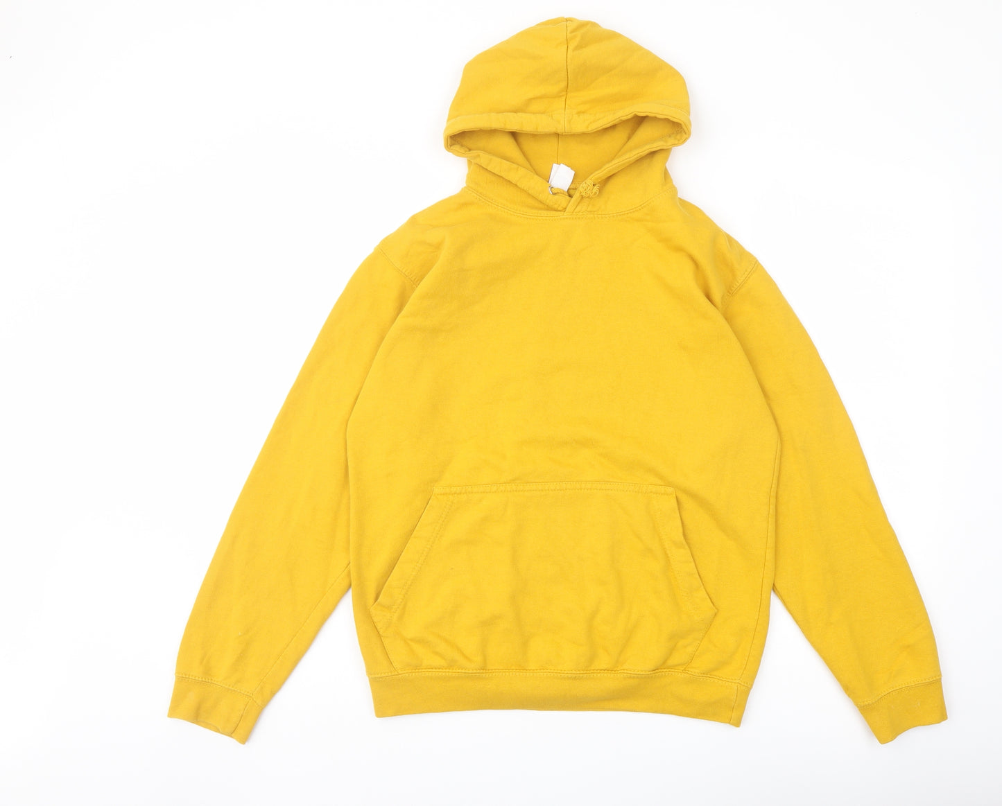 Just Hoods Womens Yellow Cotton Pullover Hoodie Size S Pullover