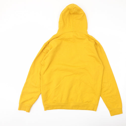 Just Hoods Womens Yellow Cotton Pullover Hoodie Size S Pullover