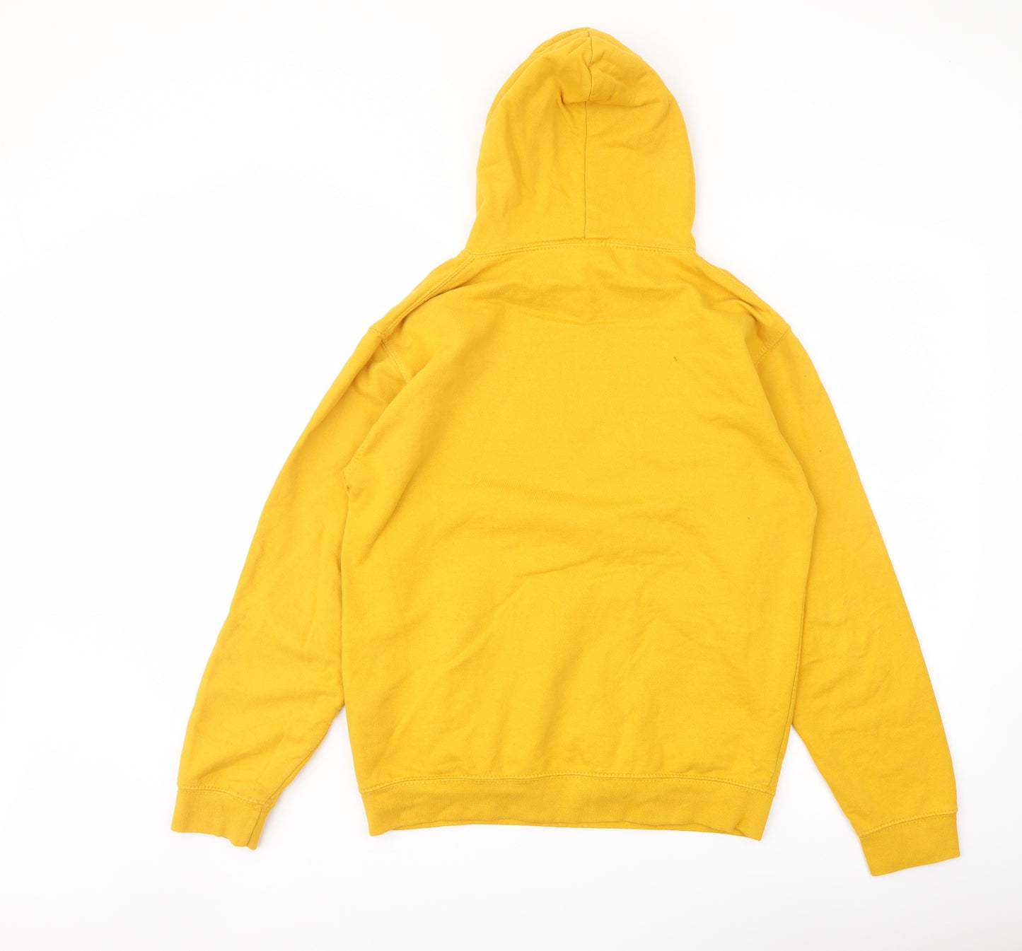Just Hoods Womens Yellow Cotton Pullover Hoodie Size S Pullover