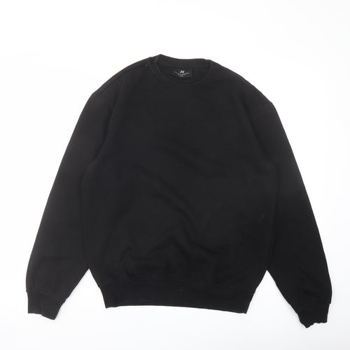 H&M Womens Black Cotton Pullover Sweatshirt Size XS Pullover
