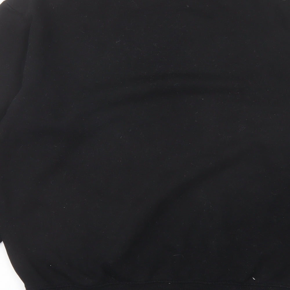 H&M Womens Black Cotton Pullover Sweatshirt Size XS Pullover