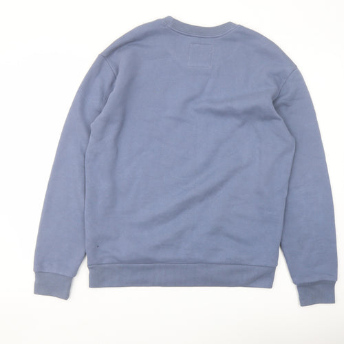 Holluster Mens Blue Cotton Pullover Sweatshirt Size S