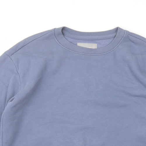 Holluster Mens Blue Cotton Pullover Sweatshirt Size S
