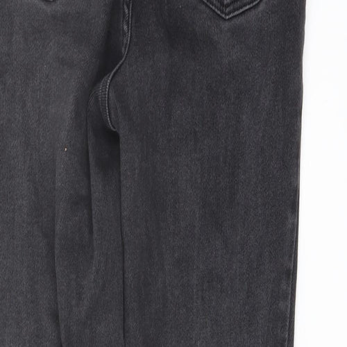 New Look Womens Grey Cotton Skinny Jeans Size 12 L28 in Regular Button