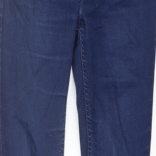 George Womens Blue Cotton Skinny Jeans Size 14 L28 in Regular Button