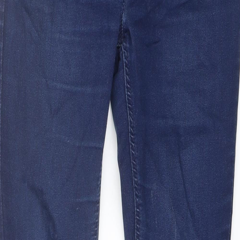 George Womens Blue Cotton Skinny Jeans Size 14 L28 in Regular Button