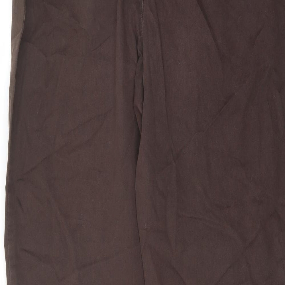 Marks and Spencer Womens Brown Cotton Straight Jeans Size 18 L29 in Regular Button