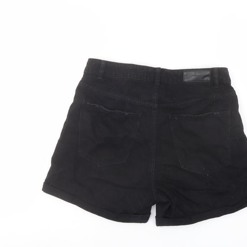 VERO MODA Womens Black Cotton Hot Pants Shorts Size M L5 in Regular Button