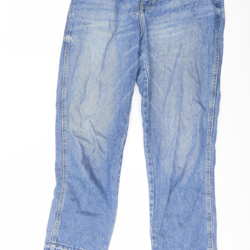 FOREVER 21 Womens Blue Cotton Straight Jeans Size 28 in L25 in Regular Button