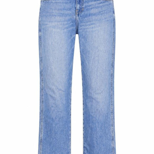 FOREVER 21 Womens Blue Cotton Straight Jeans Size 28 in L25 in Regular Button