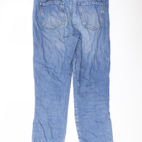 FOREVER 21 Womens Blue Cotton Straight Jeans Size 28 in L25 in Regular Button