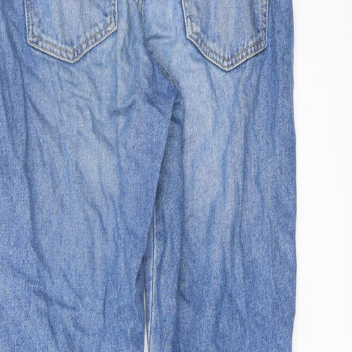 FOREVER 21 Womens Blue Cotton Straight Jeans Size 28 in L25 in Regular Button