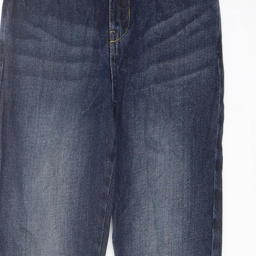 F&F Boys Blue Cotton Straight Jeans Size 9-10 Years Regular Button