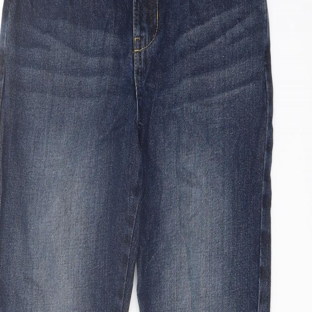 F&F Boys Blue Cotton Straight Jeans Size 9-10 Years Regular Button