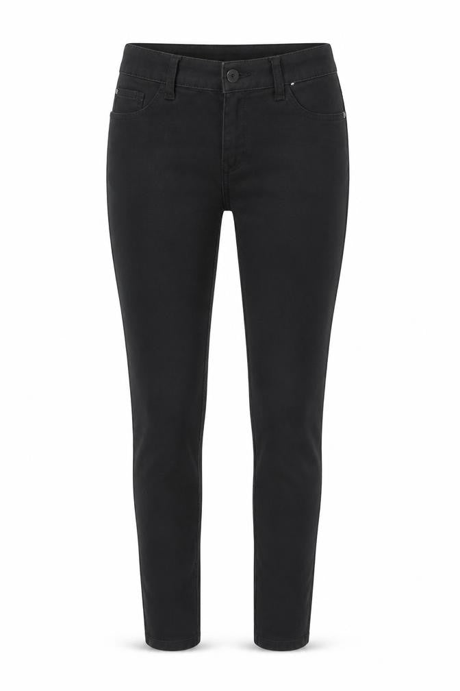 Denim & Co. Womens Black Cotton Skinny Jeans Size 8 L27 in Regular Button