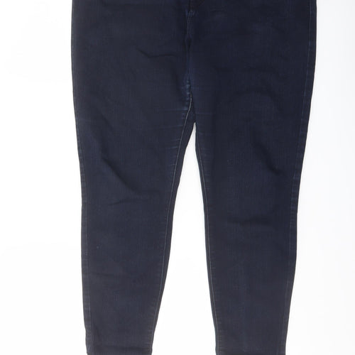Autograph Womens Blue Cotton Mom Jeans Size 34 in L25 in Regular Button