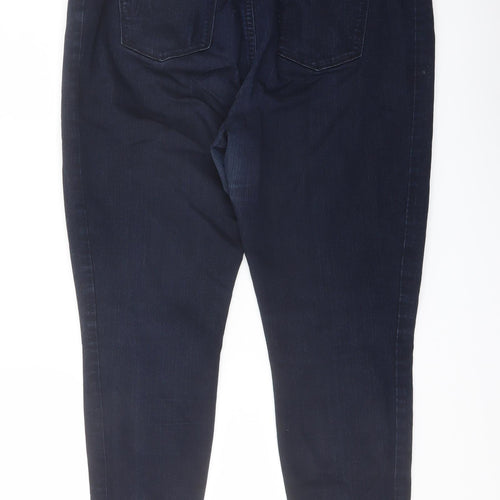 Autograph Womens Blue Cotton Mom Jeans Size 34 in L25 in Regular Button