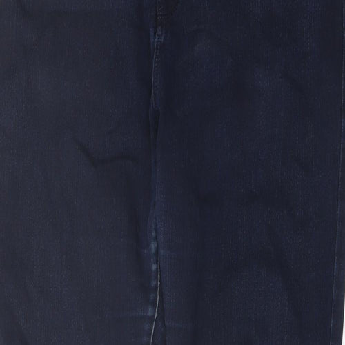 Autograph Womens Blue Cotton Mom Jeans Size 34 in L25 in Regular Button