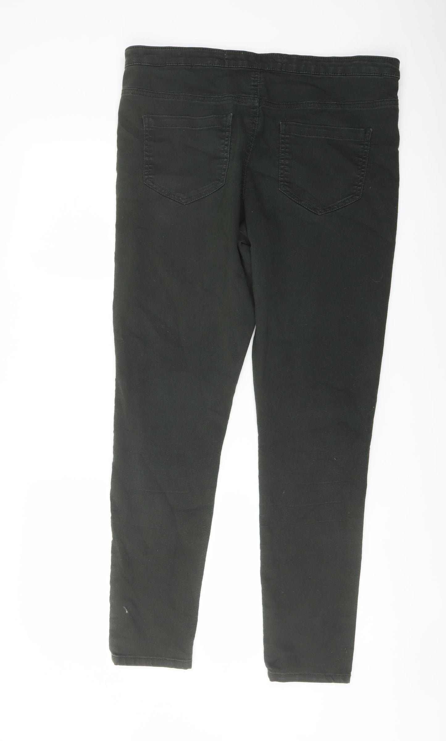 Denim & Co. Womens Green Cotton Jegging Jeans Size 16 L29 in Regular Button