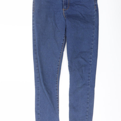 Denim & Co. Womens Blue Cotton Jegging Jeans Size 8 L26 in Regular Button