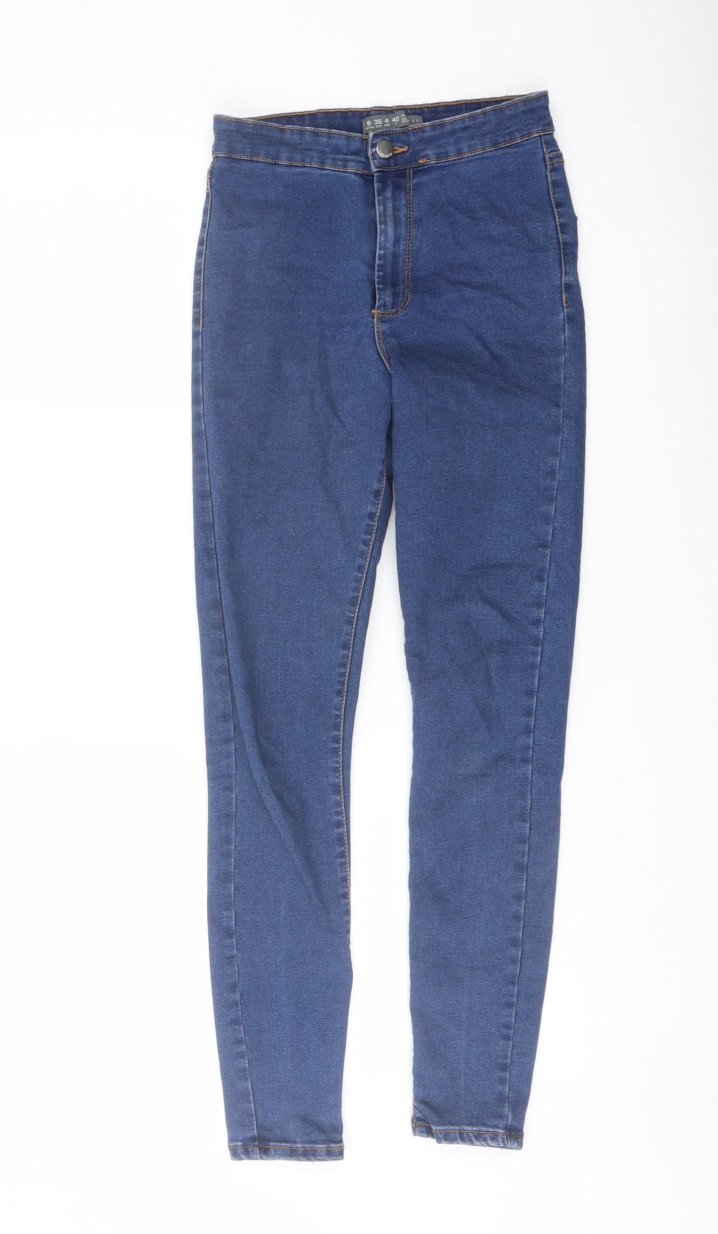 Denim & Co. Womens Blue Cotton Jegging Jeans Size 8 L26 in Regular Button