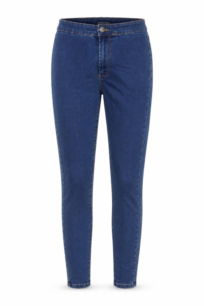 Denim & Co. Womens Blue Cotton Jegging Jeans Size 8 L26 in Regular Button