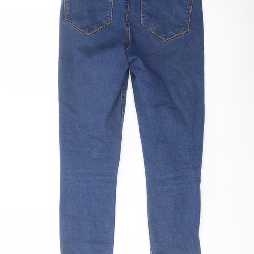 Denim & Co. Womens Blue Cotton Jegging Jeans Size 8 L26 in Regular Button