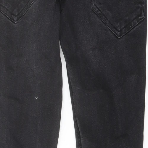 RESERVED Mens Black Cotton Straight Jeans Size 30 in L30 in Regular Button