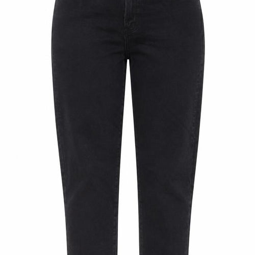 Denim & Co. Womens Black Cotton Mom Jeans Size 12 L27 in Regular Button