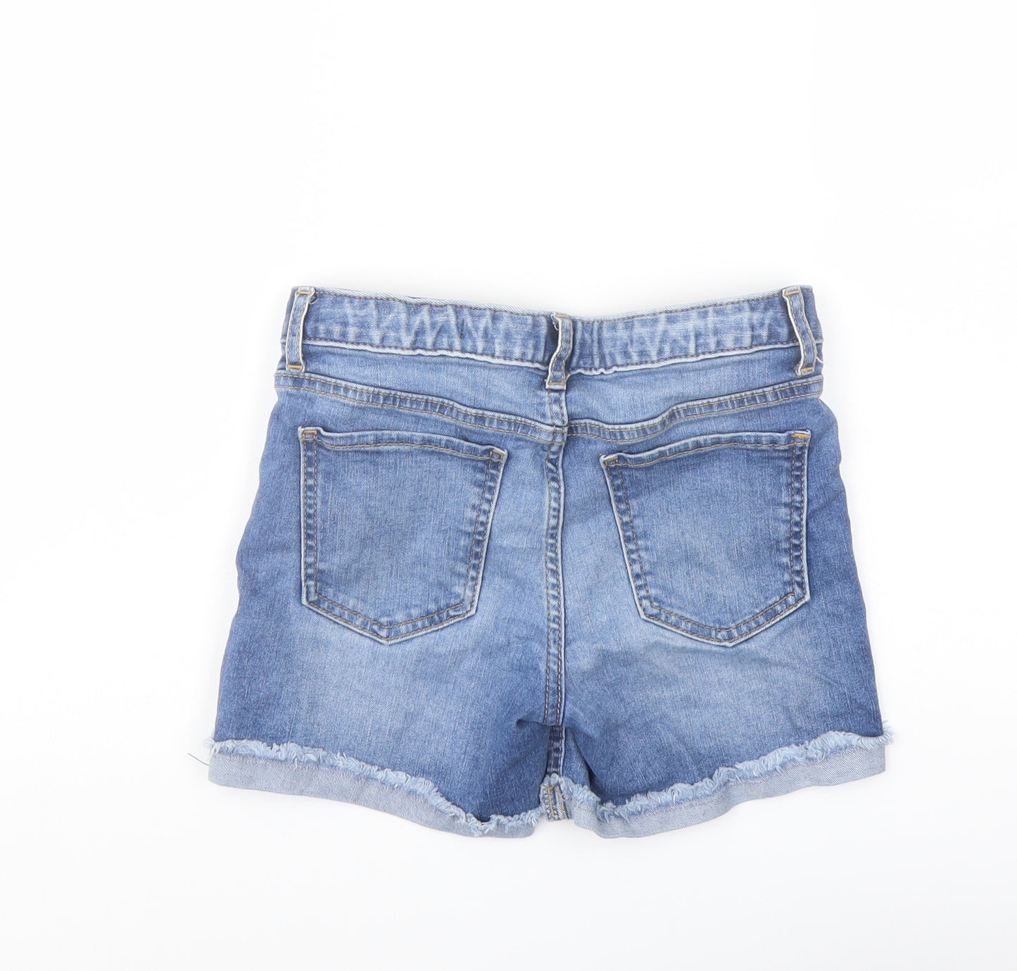 Gap Girls Blue Cotton Hot Pants Shorts Size 12 Years Regular Zip