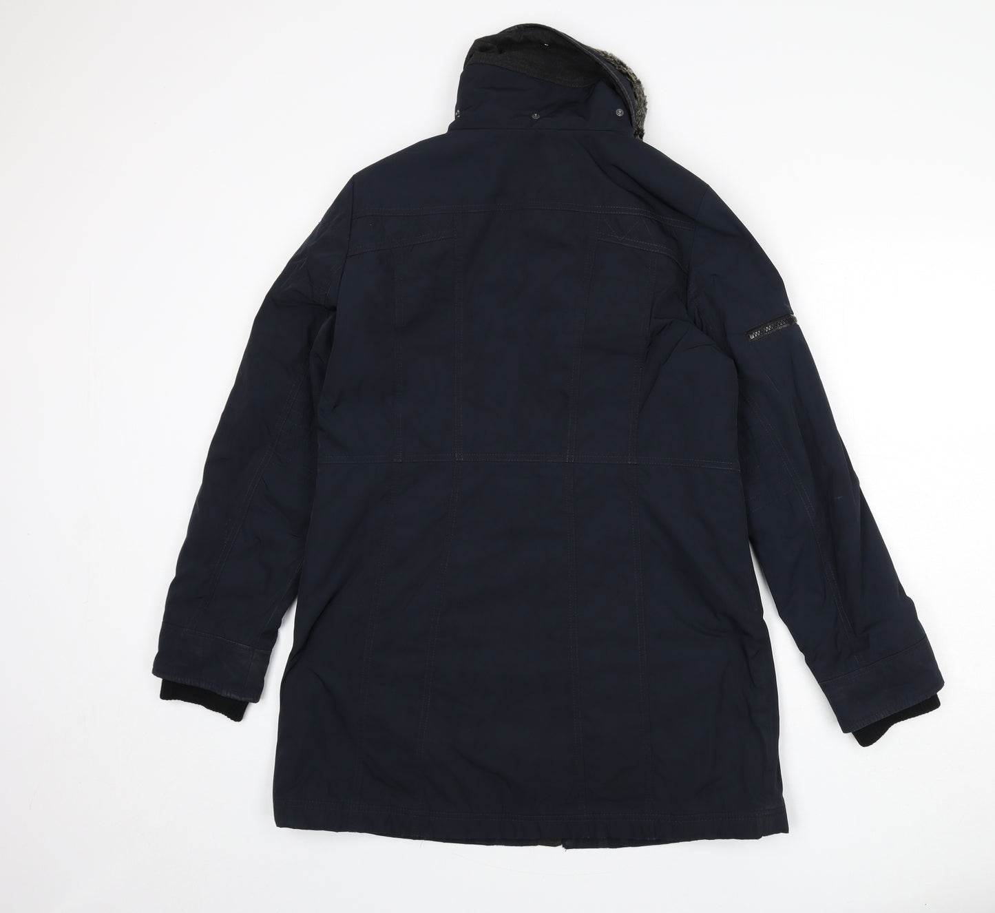 Gil Bret Womens Blue Rain Coat Coat Size 12 Zip