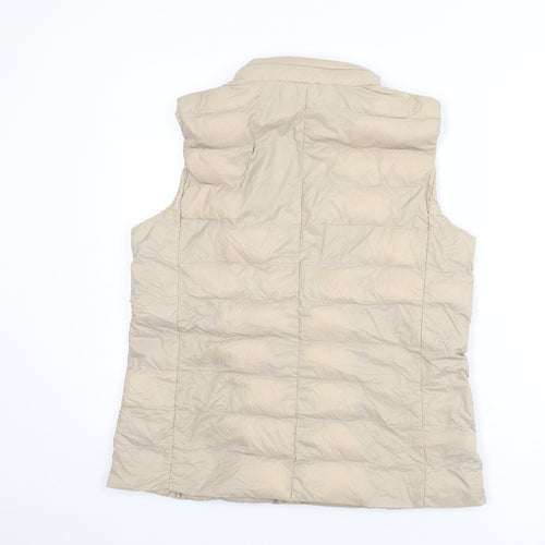 Marks and Spencer Womens Beige Gilet Coat Size 12 Zip