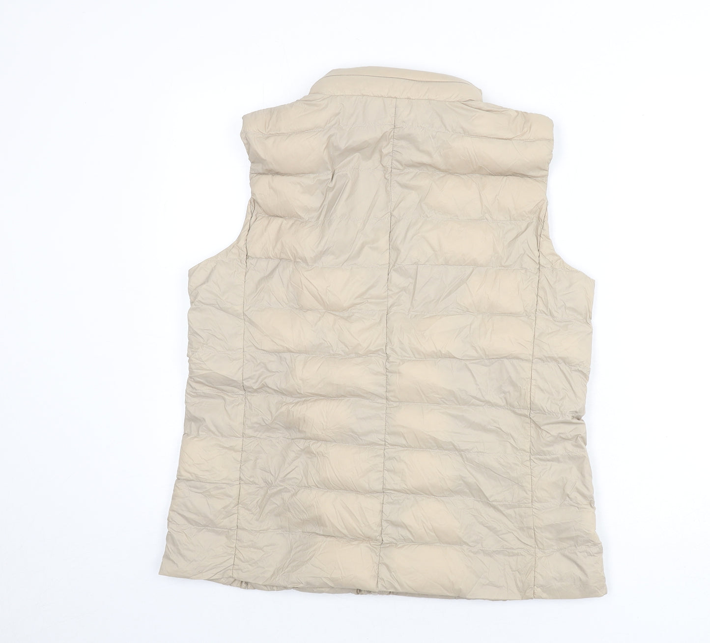 Marks and Spencer Womens Beige Gilet Coat Size 12 Zip