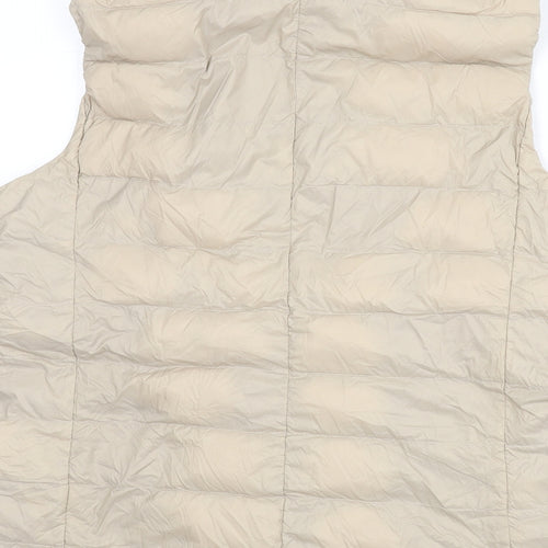 Marks and Spencer Womens Beige Gilet Coat Size 12 Zip