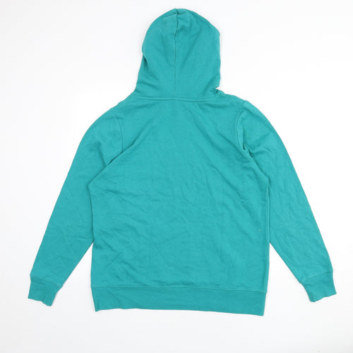 Marks and Spencer Womens Green Cotton Pullover Hoodie Size 16 Pullover