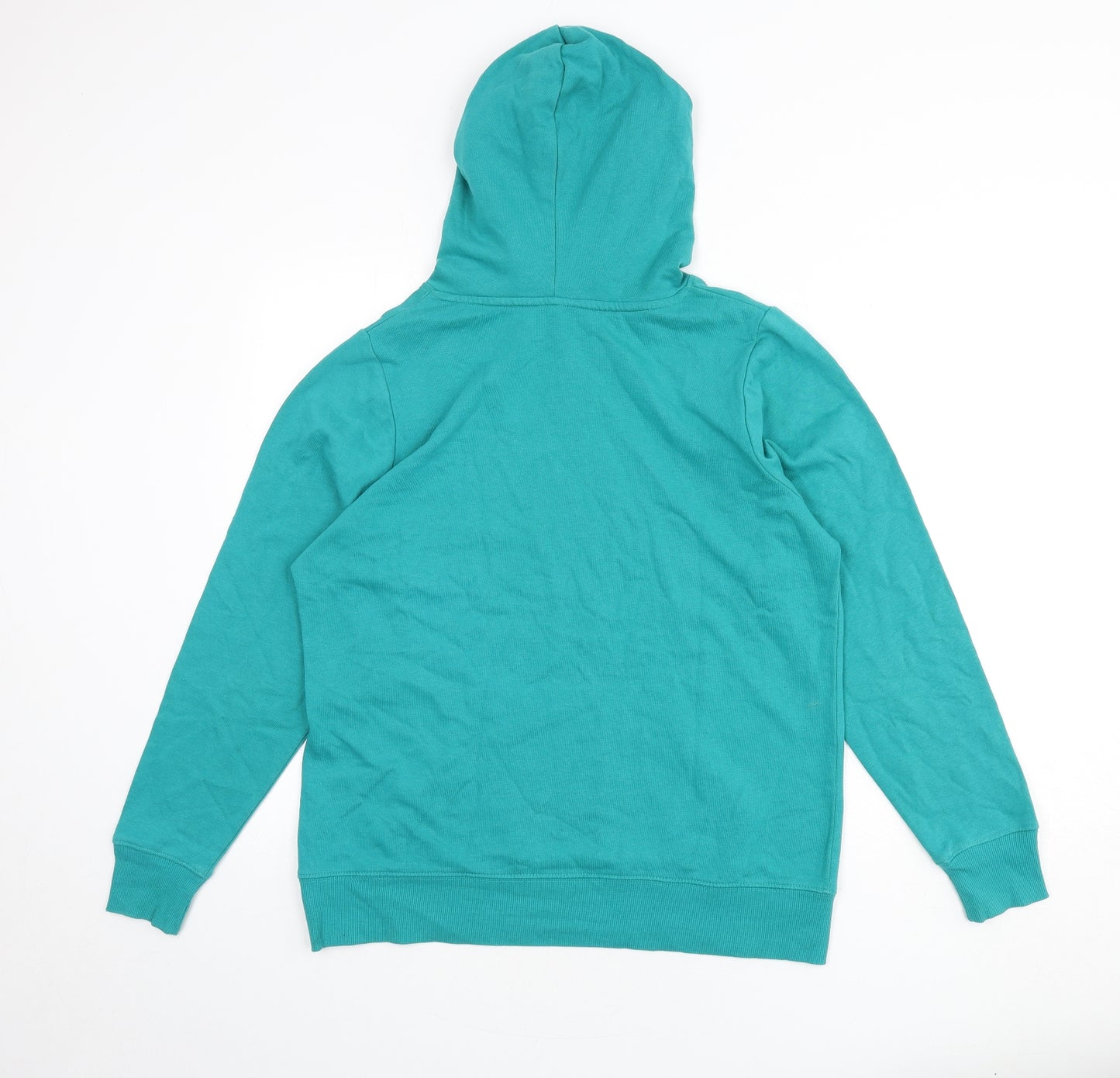 Marks and Spencer Womens Green Cotton Pullover Hoodie Size 16 Pullover