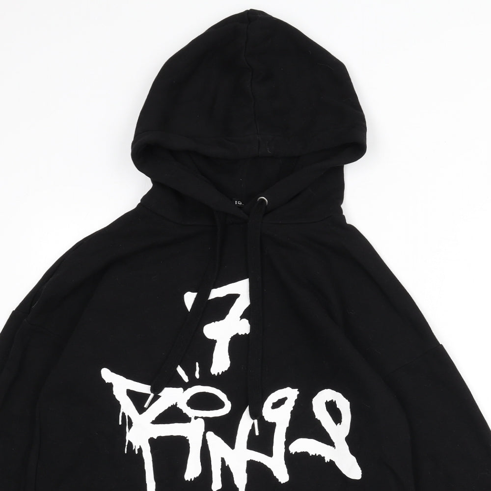 H&M Womens Black Cotton Pullover Hoodie Size S Pullover - Ariana Grande, 7 Rings