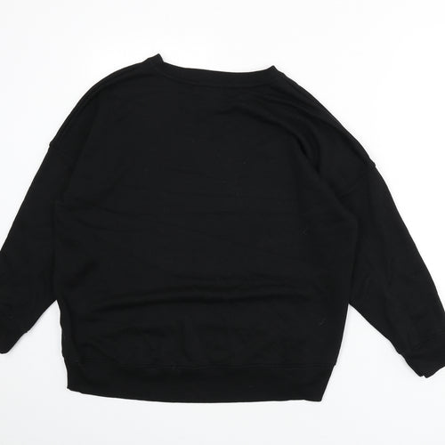 New Look Womens Black Polyester Pullover Sweatshirt Size 10 Pullover - L'Amour Paris