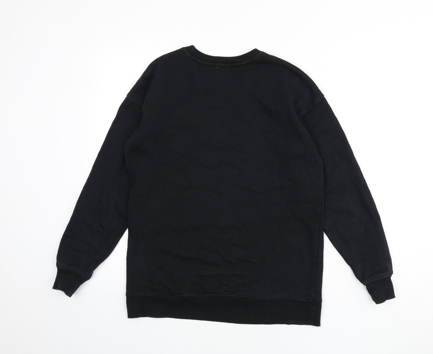 ASOS Womens Black 100% Cotton Pullover Sweatshirt Size 6 Pullover