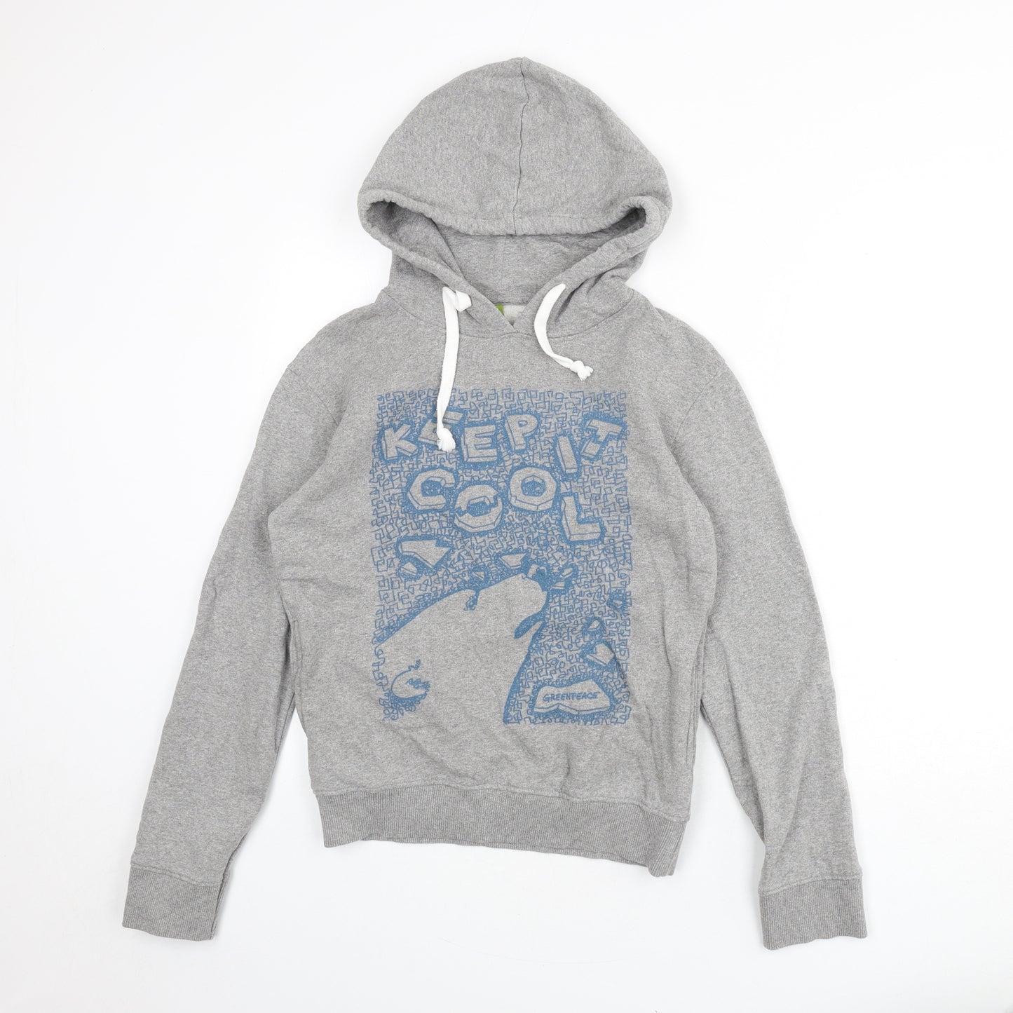 Teemill Womens Grey Cotton Pullover Hoodie Size S Pullover - Keep It Cool