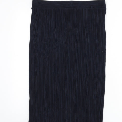 Per Una Womens Blue Polyester Bandage Skirt Size 12