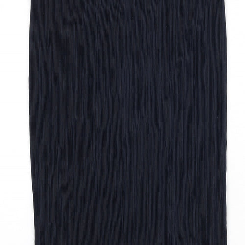 Per Una Womens Blue Polyester Bandage Skirt Size 12